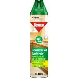 BAYGON Anti-Rampants Fourmis Et Cafards Protection De La Cuisine Action Rapide 400ml