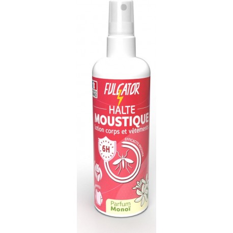 FULGATOR Spray Repoussant Moustiques Corps & Vêtements au MonoÏ 100ml