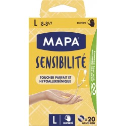 MAPA Gant Sensibilité TailleL lot de 20 gants