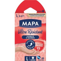 MAPA Gant de ménage Ultra résistant Taille M lot de 10 gants