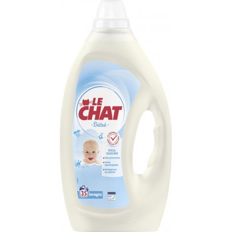 LE CHAT Lessive Liquide Bébé et Peaux Sensibles le bidon de 1.575L