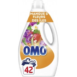 OMO Lessive Liquide à la Mangue et Fleur des Iles le bidon de 1.764L