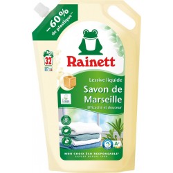 RAINETT Recharge Lessive Liquide au Savon de Marseille la recharge de 1.6L