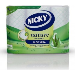 NC Papier Toilette Nature Aloe Vera Nicky (6 Uds)