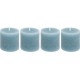 NC Lot De 4 Bougies Votives rustic 4,5cm Bleu Orage