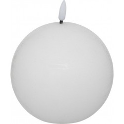 Bougie Boule À Led molia 10cm Blanc