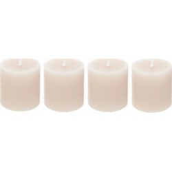 NC Lot De 4 Bougies Votives rustic 4,5cm Ivoire