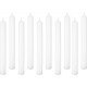 Lot De 10 Bougies Bâtons basic 25cm Blanc