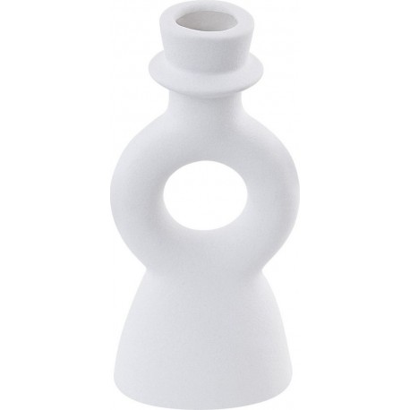 Bougeoir Blanc 17 Cm