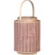 NC Lanterne 26 X 26 X 34,5 Cm Bougeoir Marron Fibre Naturelle