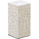 NC Bougeoir Beige Nacre Noire Bois Mdf 10,5 X 10,5 X 21 Cm