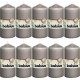 NC Bougies Pilier 10 Pcs 120x58 Mm Gris Chaud Bolsius