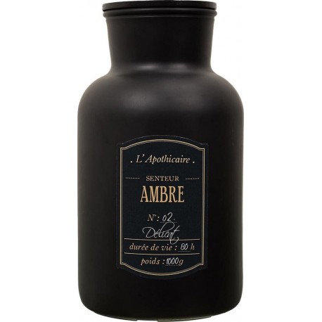 NC Bougie Parfumée Flacon Noir Mat Senteur Ambre