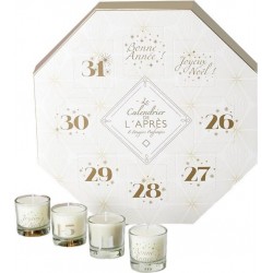 NC Calendrier De L'après 8 Bougies Parfumées Fleur De Coton & Bois De Santal