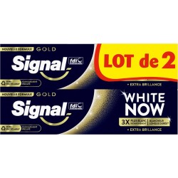 SIGNAL Dentifrice Extra Brillance White Now Gold les 2 tubes de 75ml