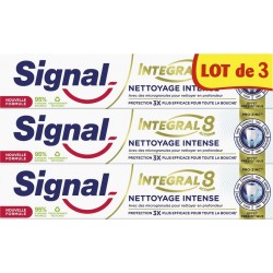 SIGNAL Dentifrice Integral 8 Nettoyage Intense Effet Prébiotique lot de 3 dentifrices de 75ml