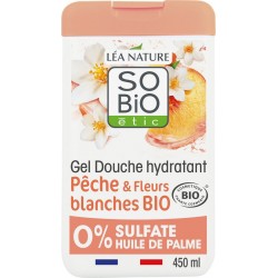 SO BIO ETIC Gel Douche Hydratant à la Pêche et Fleurs Blanche Bio SO'BIO ETIC 450ml