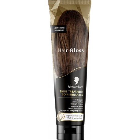 SCHWARZKOPF Coloration Cheveux Semi-Permanente Soin Brillance Raviveur de Couleur Châtain Clair HAIR GLOSS le tube de 150ml