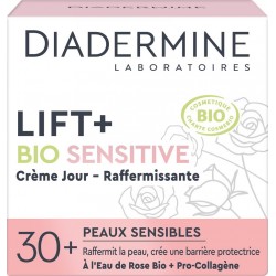 DIADERMINE Crème De Jour Visage Peaux Sensibles Raffermissante À L'Eau De Rose & Pro-Collagène Lift+Bio Sensitive 50ml