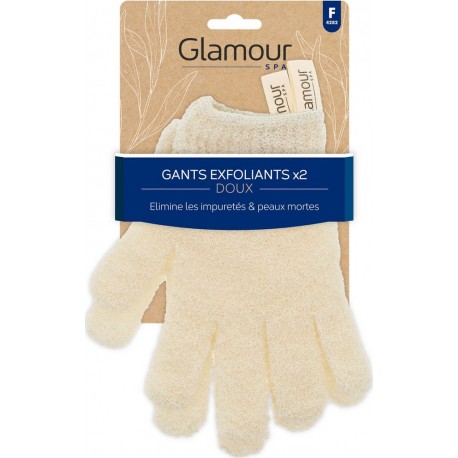 GLAMOUR Gant Exfoliant Elimines les Impurtés & Peaux Mortes PARIS la paire de gant