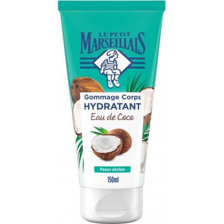 LE PETIT MARSEILLAIS Gommage Corps Hydratant à l'Eau de Coco Peaux Sèches 150ml