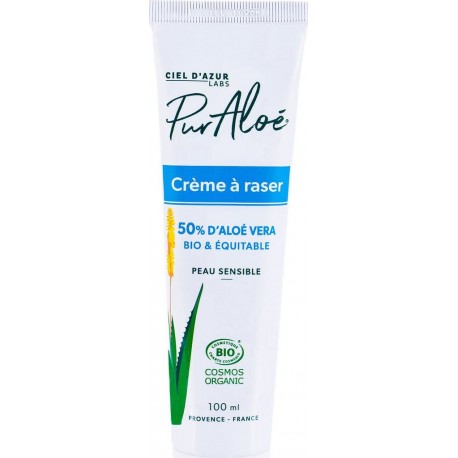 PURALOE Crème à raser à l'aloé véra Bio 100ml