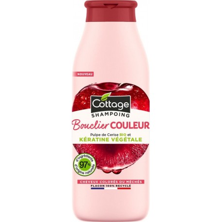 COTTAGE Shampoing Bouclier Couleur Pulpe de Cerise Bio et Kératine de Végétale 250ml