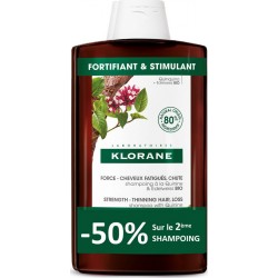 KLORANE Shampooing à la Quinine & Edelweiss Bio lot de 2 shampooing de 400ml