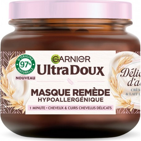 ULTRA DOUX HAIRCARE Masque Capillaire Remède Hypoallergénique Crème De Riz & Lait D'Avoine 340ml