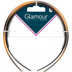 GLAMOUR Serre Tête Noir et Marron PARIS les 2 serres tête