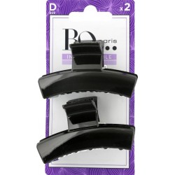 BO PARIS Pince Capillaire Noir Coiffeur Indispensable les 2 pinces