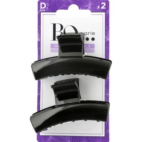 BO PARIS Pince Capillaire Noir Coiffeur Indispensable les 2 pinces