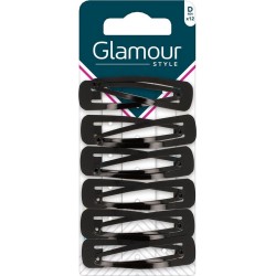 GLAMOUR Barrettes à Cheveux Noire PARIS les 12 barettes à cheveux