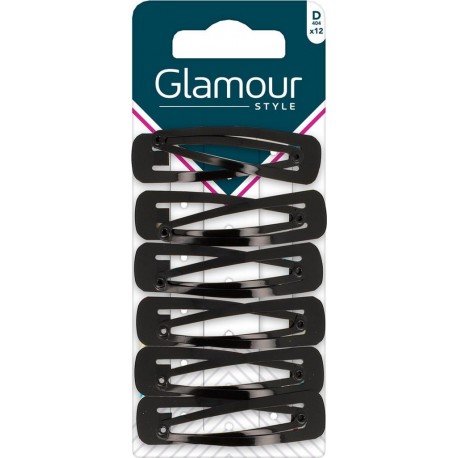 GLAMOUR Barrettes à Cheveux Noire PARIS les 12 barettes à cheveux