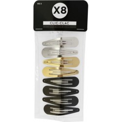 BO PARIS Barrettes Classique les8 barrettes