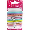 BO PARIS Elastiques Cheveux Fins Colorés Panda Et Lapin les 10 élastiques