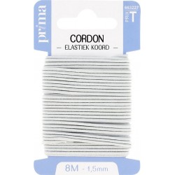 PRIMA Elastique rond blanc 8Mx1,5mm le sachet