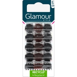 GLAMOUR Pinces à Cheveux Noir et Marron PARIS 20 pinces