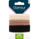 GLAMOUR Elastiques en Mousse Noir et Nude PARIS les 6 élastiques