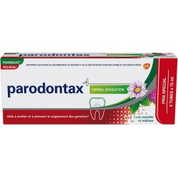 PARODONTAX Dentifrice Dents Saines Et Fortes Goût Menthe Et Mélisse Préviens Le Saignement Des Gencives Herbal Sensation le tube