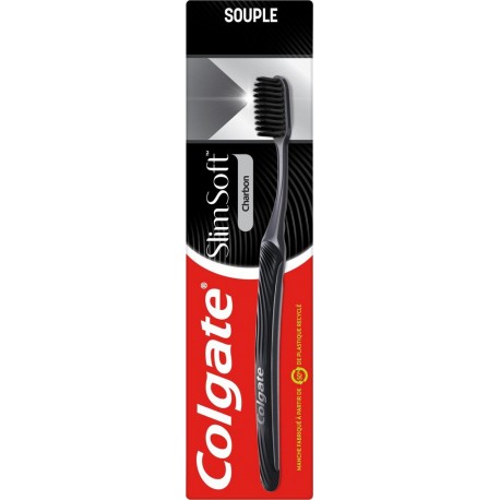 COLGATE Brosse à Dents Slim Soft pour Charbon la brosse à dents