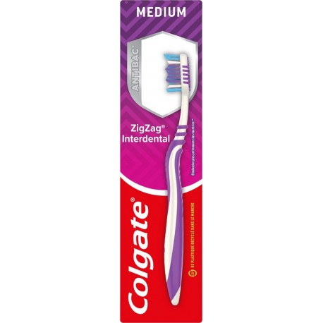 COLGATE Brosse à Dents Zig Zag Médium la brosse à dents