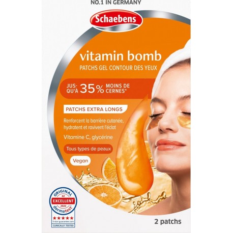 SCHAEBENS Patchs Soin Vitamin Bomb Anti Cernes à l'Orange 2 patchs