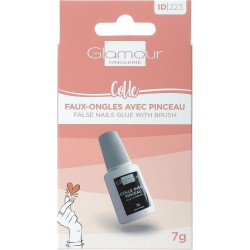 GLAMOUR Colle avec Pinceau pour Faux Ongles BEAUTE la colle de 7g