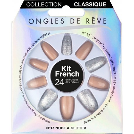 NS Kit Faux Ongles De Rêve N°013 Nude & Glitter le kit