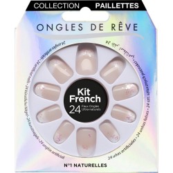 NS Kit Faux Ongles Pailettes Naturelles N°001 le kit