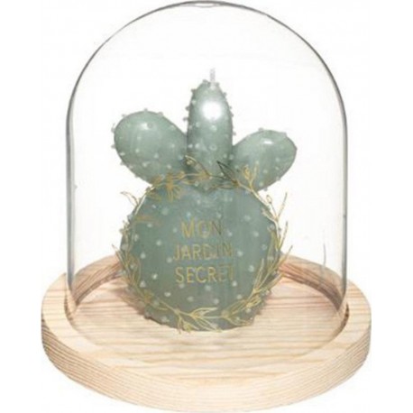 NC Bougie Avec Cloche En Verre jardin 145g Vert