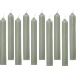 NC Lot De 10 Bougies Bâton basic 16cm Vert Eucalyptus