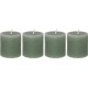 NC Lot De 4 Bougies Votives rustic 4,5cm Vert Eucalyptus