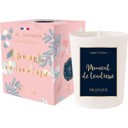 Draeger Bougie Parfumée En Verre Cire Végétale Moment De Tendresse Rose Foncé